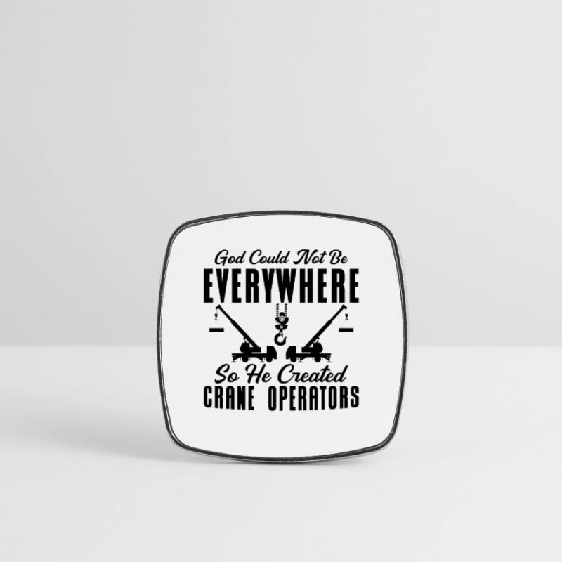Crane operator Crane operator Job Construction worker gift idea Square fridge magnet