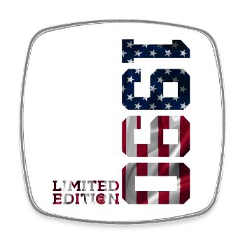LIMITED EDITION 1990 USA 36TH BIRTHDAY - Square fridge magnet - white - Front