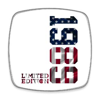 LIMITED EDITION 1989 USA 37TH BIRTHDAY - Square fridge magnet - white - Front