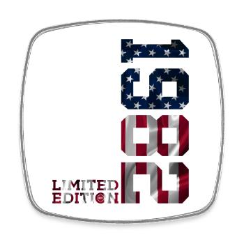 LIMITED EDITION 1982 USA 44. GEBURTSTAG - Viereckiger Kühlschrankmagnet - Weiß - Vorne