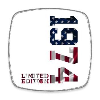 ÉDITION LIMITÉE 1974 USA 52E ANNIVERSAIRE - Magnet carré - blanc - Devant