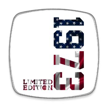 ÉDITION LIMITÉE 1973 USA 53E ANNIVERSAIRE - Magnet carré - blanc - Devant