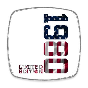 LIMITED EDITION 1980 USA 46TH BIRTHDAY - Square fridge magnet - white - Front