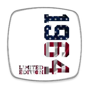 ÉDITION LIMITÉE 1964 USA 62E ANNIVERSAIRE - Magnet carré - blanc - Devant