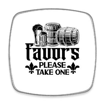 Favors Please Take One Beer Drinker Beer Brewer - Viereckiger Kühlschrankmagnet - Weiß - Vorne