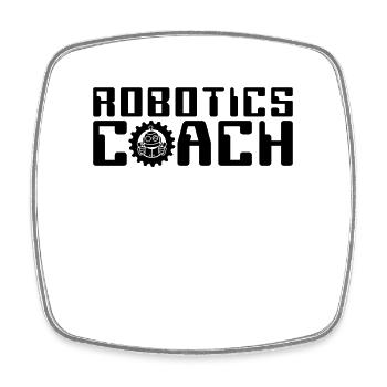 Robotics Coach Robot Technology Robotics Engineer - Square fridge magnet - white - Front