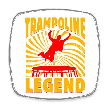 Trampolin-Legende - Viereckiger Kühlschrankmagnet - Weiß - Vorne