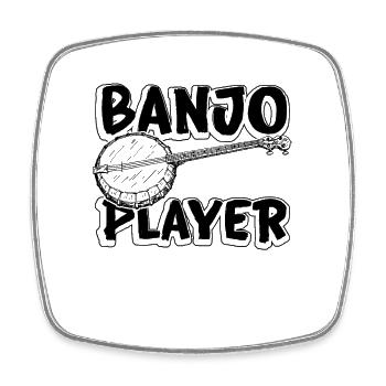 Banjo Player Country Music Acoustic Instrument - Viereckiger Kühlschrankmagnet - Weiß - Vorne