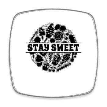 Stay Sweet Ice Cream Frozen Fruit Ice Cream Lover - Magnet carré - blanc - Devant