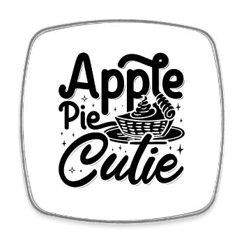 Apple Pie Cutie Cooking Pastries Apple Pie Lover - Square fridge magnet - white - Front