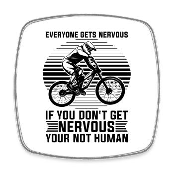 Everyone Gets Nervous BMX Racing Cycling BMX Rider - Viereckiger Kühlschrankmagnet - Weiß - Vorne