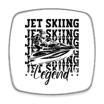 Jet Skiing Legend Motor Boat Watercraft Jet Skier - Square fridge magnet - white - Front