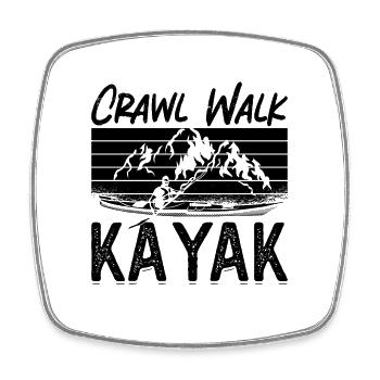 Crawl Walk Kayak Kayaking Water Sports Kayak Lover - Viereckiger Kühlschrankmagnet - Weiß - Vorne