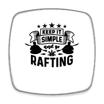 Keep It Simple And Go Loves Boating Rafting Lover - Square fridge magnet - white - Front