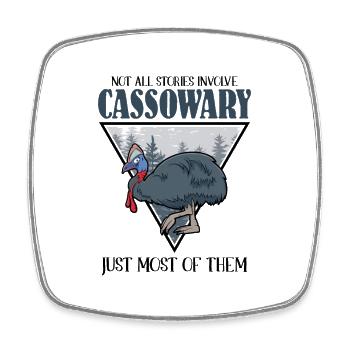Not all stories involve Cassowary - Viereckiger Kühlschrankmagnet - Weiß - Vorne