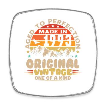 Vintage 1993 Birthday Gift 1993 - Square fridge magnet - white - Front