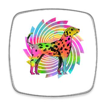 Dalmatian Retro - Square fridge magnet - white - Front