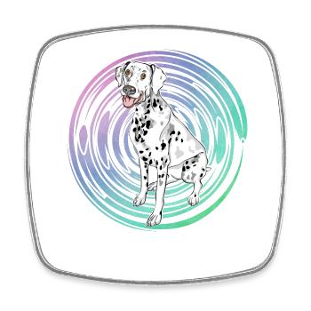 Dalmatian Retro - Square fridge magnet - white - Front