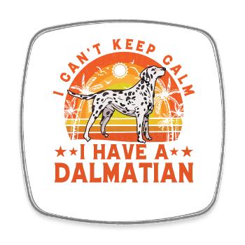 I can't keep calm I have a Dalmatian - Viereckiger Kühlschrankmagnet - Weiß - Vorne