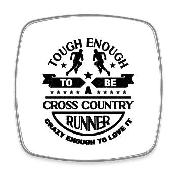 Tough Enough To Be Athletic Race Country Runner - Viereckiger Kühlschrankmagnet - Weiß - Vorne