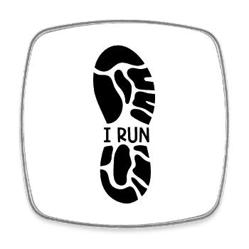 Je cours aime la course de marathon course de pays coureur - Magnet carré - blanc - Devant