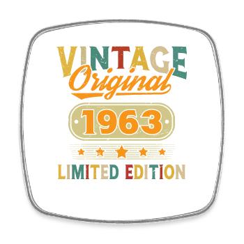 1963 Vintage Original 1963 Geburtstagsgeschenk - Viereckiger Kühlschrankmagnet - Weiß - Vorne