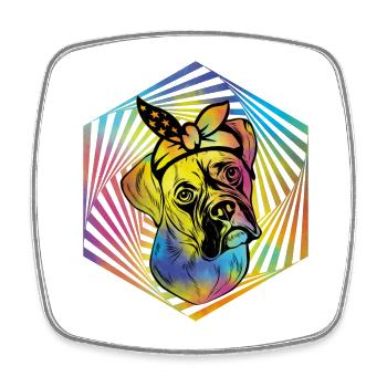 Boxer - Square fridge magnet - white - Front