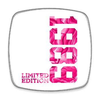 37. GEBURTSTAG PINK LIMITED EDITION 1989 - Viereckiger Kühlschrankmagnet - Weiß - Vorne
