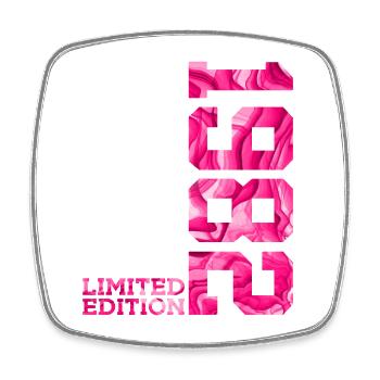 44TH BIRTHDAY PINK LIMITED EDITION 1982 - Square fridge magnet - white - Front