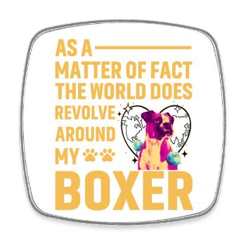 Boxer - Square fridge magnet - white - Front