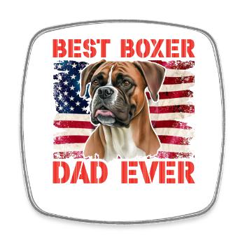 Best Boxer Dad Ever - Square fridge magnet - white - Front
