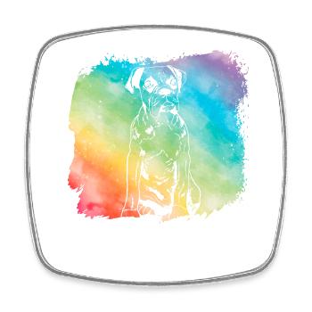 Boxer - Square fridge magnet - white - Front