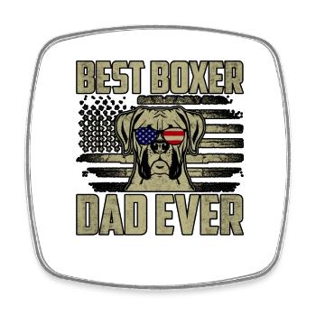 Best Boxer Dad Ever - Square fridge magnet - white - Front