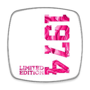 52ND BIRTHDAY PINK LIMITED EDITION 1974 - Square fridge magnet - white - Front