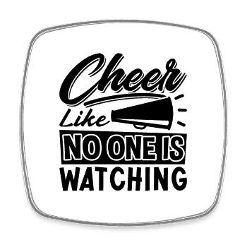 Cheer Like No One Is Loves Cheering Cheerleader - Viereckiger Kühlschrankmagnet - Weiß - Vorne