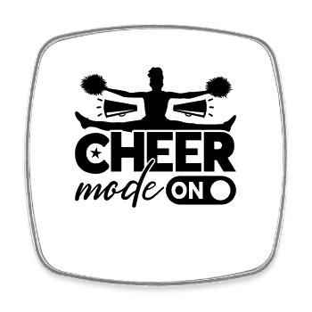 Cheer Mode On Cheer Squad Dancing Cheerleader - Viereckiger Kühlschrankmagnet - Weiß - Vorne