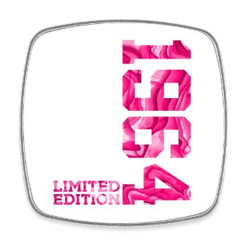 62. GEBURTSTAG PINK LIMITED EDITION 1964 - Viereckiger Kühlschrankmagnet - Weiß - Vorne
