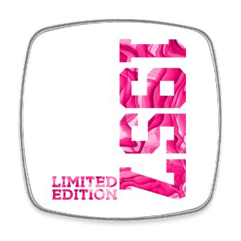 69TH BIRTHDAY PINK LIMITED EDITION 1957 - Square fridge magnet - white - Front