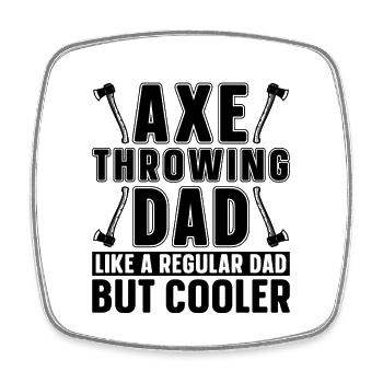 Dad Like A Regular Dad Hatchet Thrower Axe Thrower - Viereckiger Kühlschrankmagnet - Weiß - Vorne
