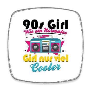 90s Girl Wie ein normales Girl - Viereckiger Kühlschrankmagnet - Weiß - Vorne