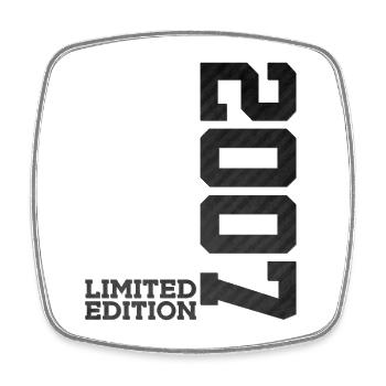 19TH BIRTHDAY LIMITED EDITION 2007 - Square fridge magnet - white - Front