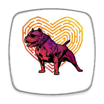 Pitbull - Square fridge magnet - white - Front
