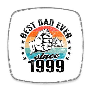 Meilleur papa du monde depuis 1999 Fête des Pères - Magnet carré - blanc - Devant