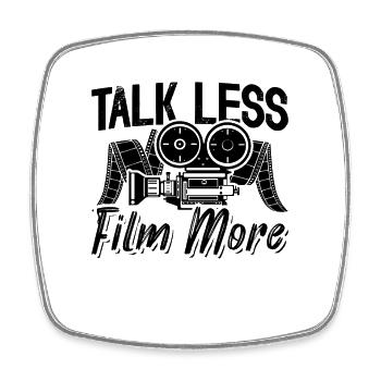 Talk Less Film More Video Editor Film Directors - Viereckiger Kühlschrankmagnet - Weiß - Vorne