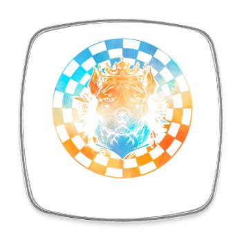 Pitbull - Square fridge magnet - white - Front