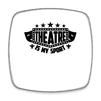 Theatre Is My Sport Drama Broadway Theatre Actor - Viereckiger Kühlschrankmagnet - Weiß - Vorne