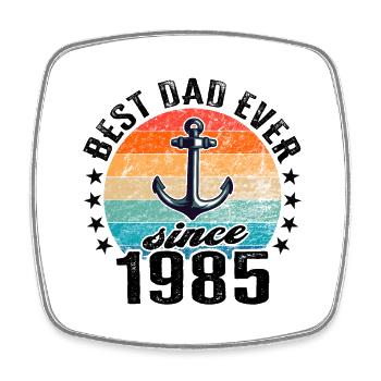 Bester Papa der Welt seit 1985 Vatertag - Viereckiger Kühlschrankmagnet - Weiß - Vorne