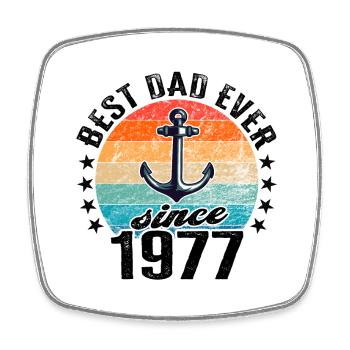 Bester Papa der Welt seit 1977 Vatertag - Viereckiger Kühlschrankmagnet - Weiß - Vorne