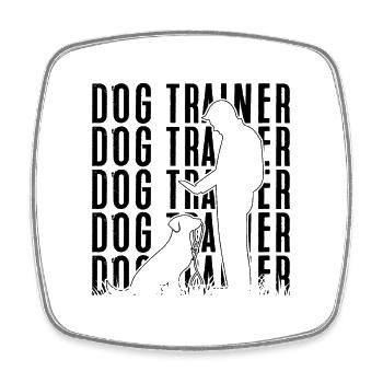 Dog Trainer Retro Animal Rescue Animal Trainers - Square fridge magnet - white - Front