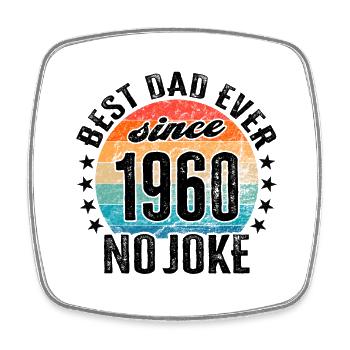 Bester Papa der Welt seit 1960 Vatertag - Viereckiger Kühlschrankmagnet - Weiß - Vorne